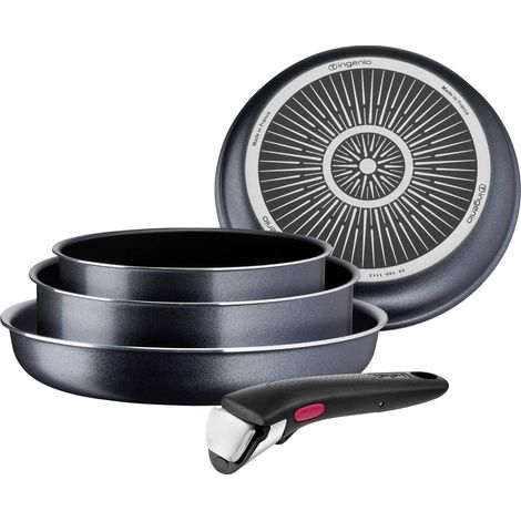 [NEUWERTIG] B-Ware Tefal 3168430350342 Pfannen-Set Bratpfannen Kochgeschirr Induktion Schwarz (1/2)