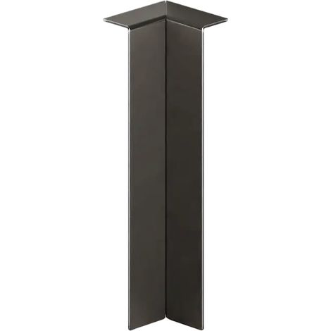 Ilcom angolo interno FCLI per battiscopa FC in acciaio inox 80mm x 20mm x 10mm - Nero opaco (1/5)