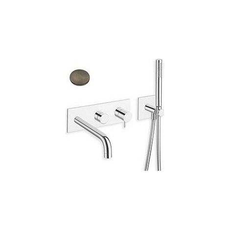 FACADE TRIVERDE BAIN DOUCHE MURAL 2 SORTIES METAL BROSSE EX TV108 - CRISTINA ONDYNA TV10277 (1/2)