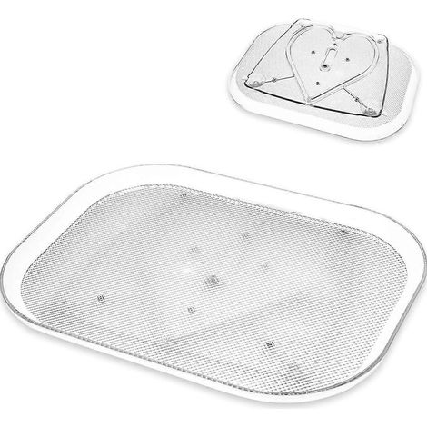 Lot de 2 plateaux tournants rectangulaires pour réfrigérateur, placard, garde-manger, cuisine, L (1/4)