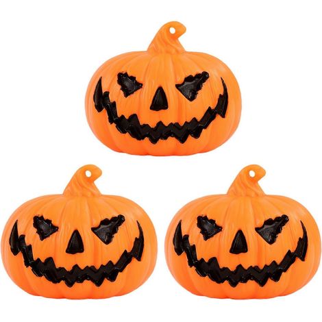 3 Pièces LED citrouille fantôme suspendu lampe, effrayant lumineux, pour barre maison hantée accessoires de fête (1/5)