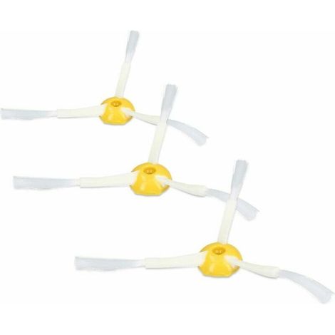 Kit d'Accessoires Navaris Compatible avec Irobot Roomba 800/900 - Ensemble de 3 Brosses Latérales pour Aspirateur Robot - Kit de Remplacement d'Accessoires de Nettoyage GDRHVFD (1/5)