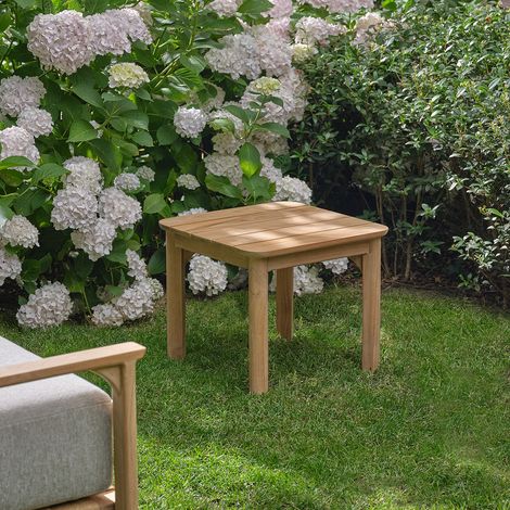 Table d'appoint de jardin en teck (1/5)