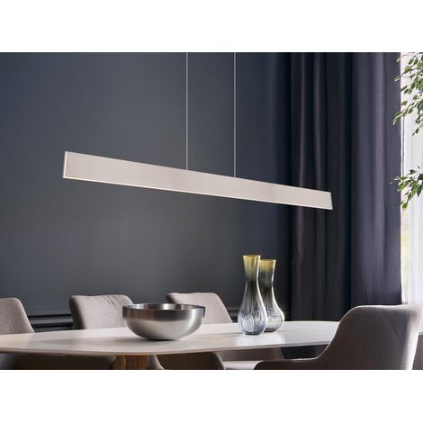Höhenverstellbare LED Pendelleuchte GALWAY dimmbar, Silber Breite 150cm