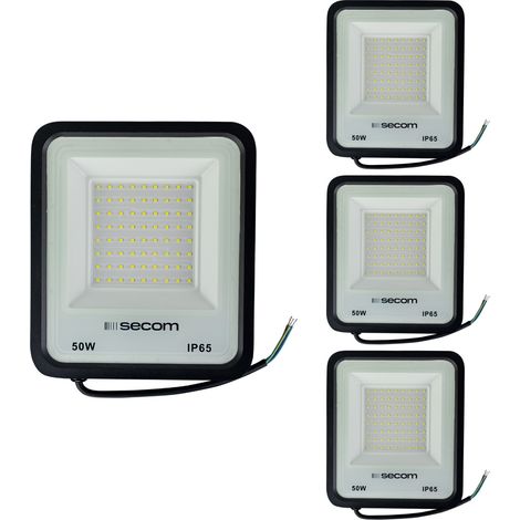 Confezione da 4 proiettori a LED TenkoS2 da 50 W, 5000 lm, IP65,