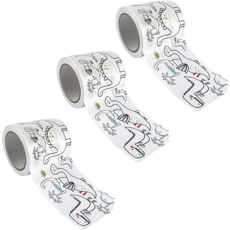 3 grands rubans de masquage à colorier - Dinosaures 4,6 cm x 5 m