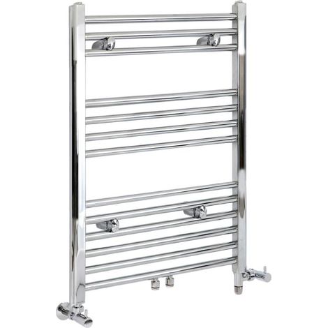 Hudson Reed Neva - Sèche-Serviettes Design Mixte Moderne - Raccordement Central - Chromé - 80.3 cm x 50 cm