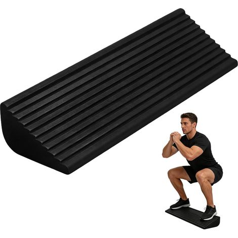 Planche Inclinée, Extenseur Du Mollet, Antidérapante Cale De Squat, Planche D'Équilibre, Cale De Mobilité Pour Jambes Équilibre Yoga Exercice Force Mobilité Flexibilité Entraînement, Noire (1/5)