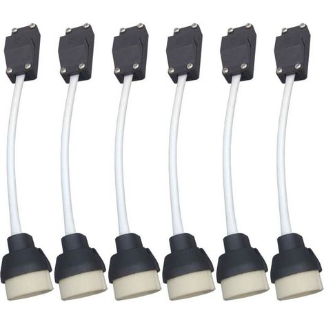Adaptateur Douille GU10 - Lot de 6 Supports Céramique pour Ampoules LED et Halogène, Résistant à la Chaleur 250V avec Bornier (1/5)
