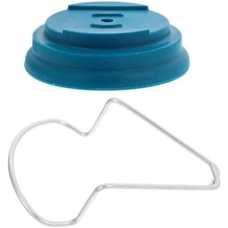 Kit 4 Pièces Accessoires Coupe-bordures sans Fil Bleu, Écrous, Rondelle, Vis et Couvercle de Base, Détachées Compatibles Débroussailleuses Électriques, Entretien Jardin - (1/5)