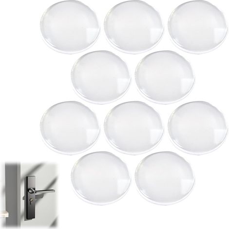 10 x Adhesive Wall Door Stoppers, Door Protection, Shock Absorber Door Handle Protection Wall Anti-Noise Bumper for Hallway, Children's Room, Apartment, Rental (1/5)