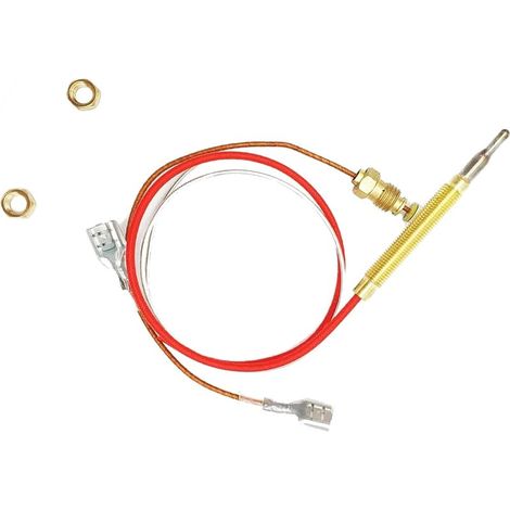 Pièces de rechange pour chauffage extérieur M8 x 1 - Écrous de connexion d'extrémité thermocouple - Longueur : 0,4 m - Filetage M6 x 0,75 mm - Convient pour la réparation et le remplacement des (1/4)