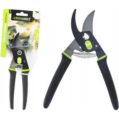 Tijeras de podar manuales para jardín con hojas de acero de 21 cm.