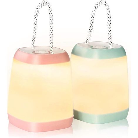 Lot de 2 lanternes de camping LED portables, 3 modes pour la randonnée, le camping, la randonnée, éclairage de secours à piles pour (1/4)