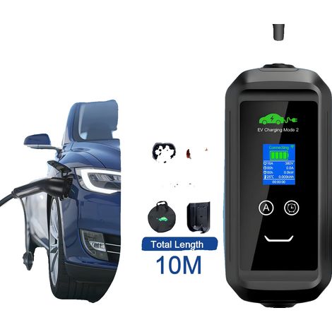 Tragbares EV-Ladegerät, 11KW Leistungsabgabe, Wi-Fi- und Bluetooth-Steuerung, APP-11KW-10M, Typ2 (1/2)