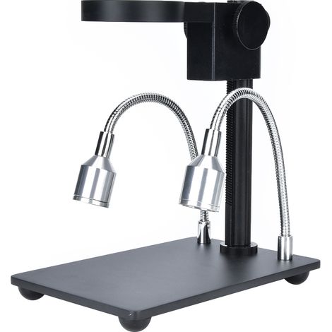 Support en alliage d'aluminium pour microscope numérique, diamètre 50 mm, adaptateur secteur EU 100-240V, socle stable (1/5)