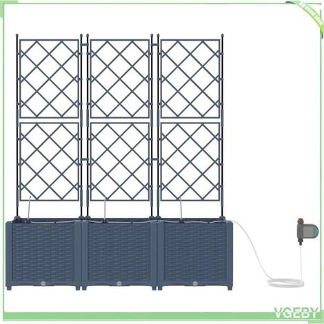 Cache-pot de jardin - FAFEICY - 42002866 - Gris mat - Acier résistant - 120x120x143 cm (5 pcs) (1/5)
