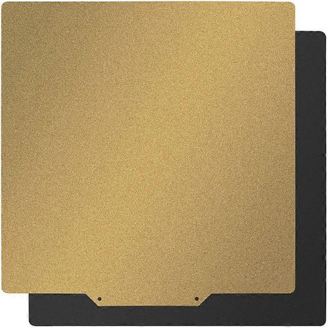 235 x 235 mm PEI-Goldpulver-Stahlblech und Magnetaufkleber Seite B