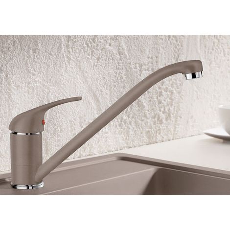 Mitigeur Haute Pression pour la Cuisine Modèle Compact d'Entrée de Gamme au Design Classique avec Bec Haut et Long Blanc 517724 (1/5)