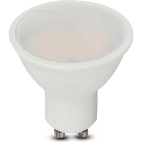 LED LAMPADINA SAMSUNG CHIP GU10 4.5W SMOOTH PLASTICA 110 D 6400K - Luce FREDDA (1/5)