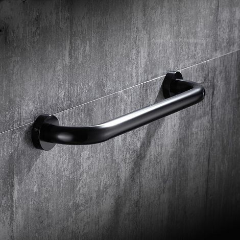 Green Mobility-Barre d'appui WC Barre d’appui en Acier Inox Poignée de Baignoires Porte Serviette Mural Poignée de Baignoire de Salle de Bain, Noir (30CM) (1/4)