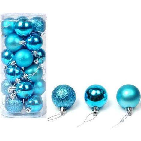 Lot de 24 boules de Noël décoratives incassables à suspendre pour sapin de Noël, 40 mm (1/3)