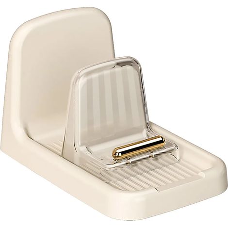 Support pour couvercles de casseroles, porte-cuillères en plastique, organisateur de cuisine, support pour fourchettes et spatules, étagère pour couvercles de poêles et vaisselle (1/5)
