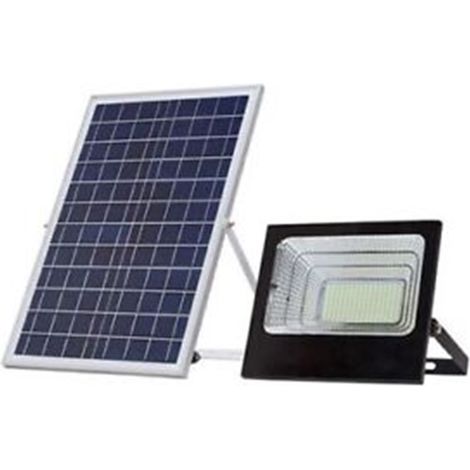 Trade Shop - LED-Licht mit Solarpanel, 200 W, kaltweißes Licht, 6500 K, Lithiumbatterien -