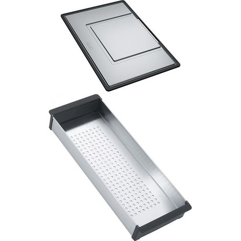 Set accessoires cuves Mythos Inox : égouttoir + panier égouttoir - Franke (1/3)