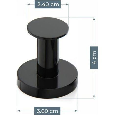 Garderobenständer – 4 schwarze Wandhaken mit Magneten – Neodym-Metall – Tragkraft 29 kg – Modernes Design (1/5)