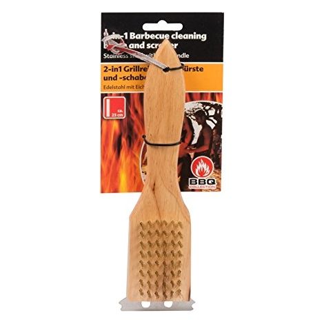 Spazzola barbecue bbq-collection 2in1 acciaio inox legno