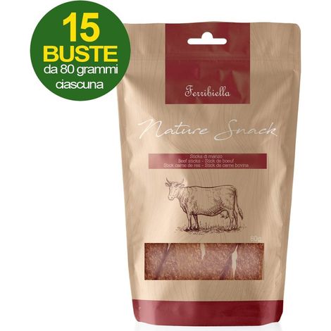 Bâtonnets de boeuf pour chiens 15 sacs (1/2)