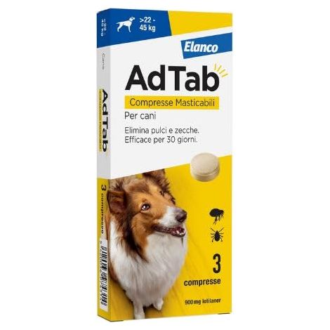Compresse Antiparassitarie Masticabili Cani 22 3 Compresse da 900 mg 45 kg (1/5)