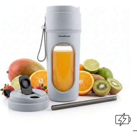 Frullatore - INNOVAGOODS - Portatile - 450 ml - 12 lame in acciaio inox - Batteria 1500 mAh USB‑C (1/5)