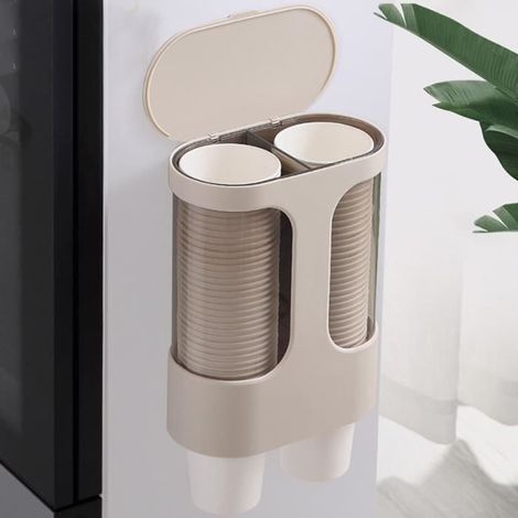 Doppelter Einwegbecherspender, Papierbecherspender, Wasserspender-Organizer, Becherhalter (1/4)