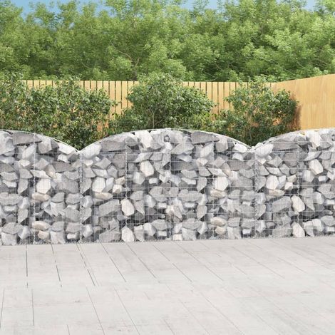 Gabion à arc élevé 200x30x100/120 cm Fer galvanisé (1/5)