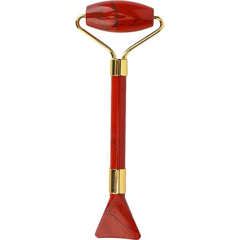 Rouleau de massage facial en jade naturel anti-âge et anti-rides pour visage et yeux (1/5)