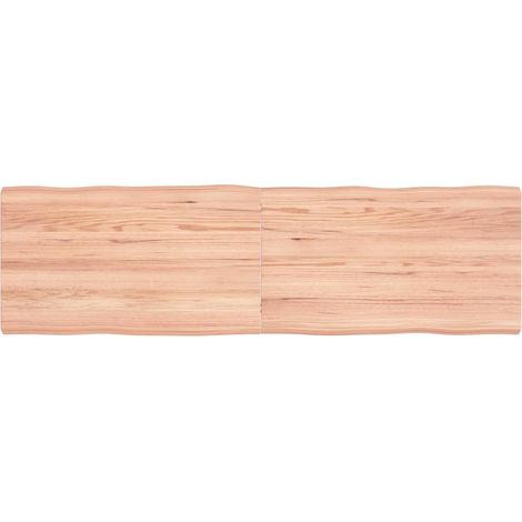 Piano Tavolo Marrone Chiaro 140x40x(2-4) cm Rovere Non Trattato vidaXL (1/5)