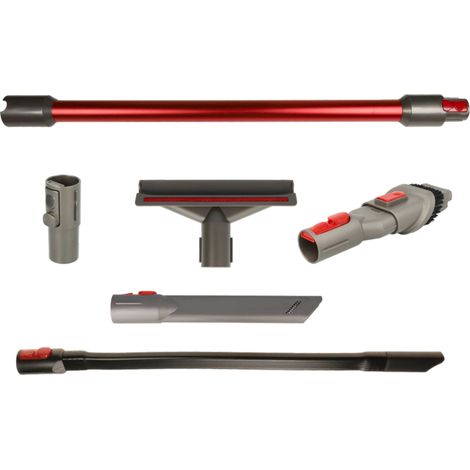 vhbw 6-tlg. Zubehör-Set kompatibel mit Dyson V11 Total Clean Staubsauger Rot