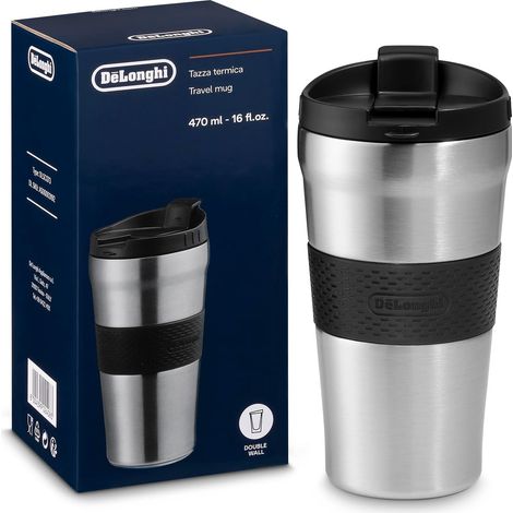 Delonghi tazza termica doppia parete acciaio 470ml macchina caffè Eletta Explore