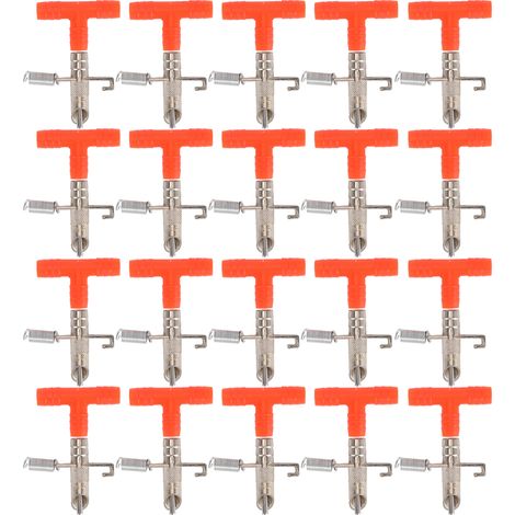20 Pièces Abreuvoir Automatique à Ressort pour Lapins Poules Canards, Fontaine à Eau Robuste avec Tétines pour Alimentation (1/5)