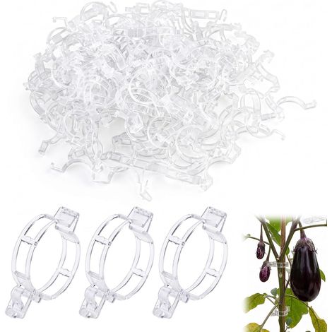 300 Pieces Plant Support Clips, Plantes Tomates Réutilisables en Plastique, Clips Tomate pour Plantes, Vine Clipsplant Clip, Clips de Jardinage pour Légumes, Roses, Orchidées (1/5)