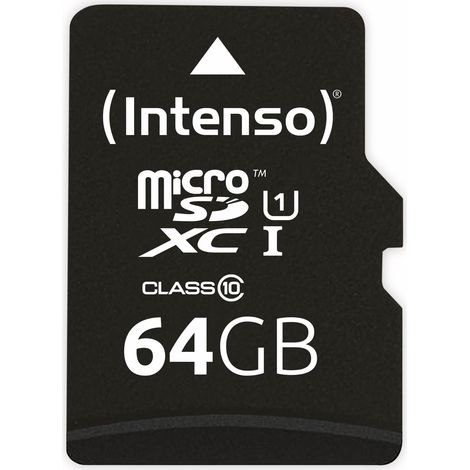 Carte INTENSO MicroSDXC 3423490, UHS-I, 64 Go (1/4)