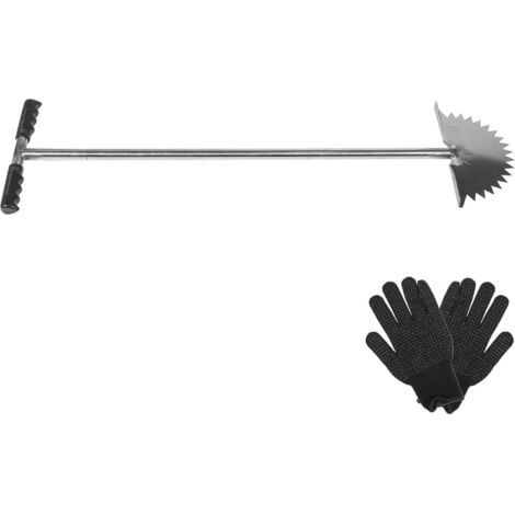 Outil Manuel Poignée Longue de Bordure de Pelouse Demi-Lune en Acier Inoxydable Design Ergonomique Coupe-Bordure Simple pour Trottoirs et Pelouses (1/5)