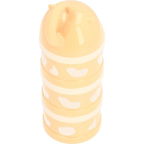 Mehrzweck-Portionierer für Babymilchpulver, 3-lagig, großes Fassungsvermögen, tragbar, abnehmbar, auslaufsicher, stapelbar, gelb (1/5)