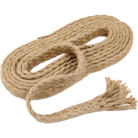 Jute Strap 2 cm x 5 m, Hollow For Plant Support, Natural, Gardening and DIY (1/5)