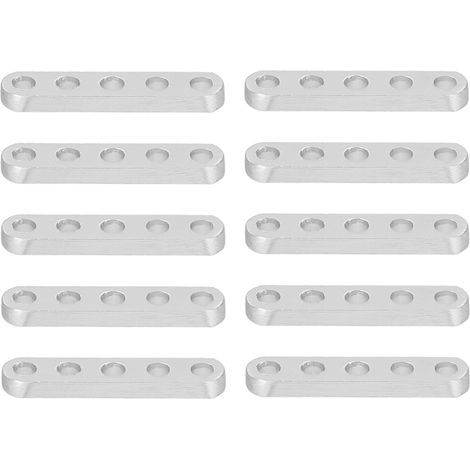 10 flache, gerade Aluminium-Befestigungswinkel 4x8mm für Robotertechnikgeräte 3102-0005-0040 (1/5)