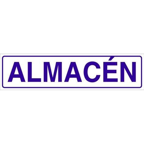 Señal informativa de solo texto Almacén                                                          175x45 mm (1/2)