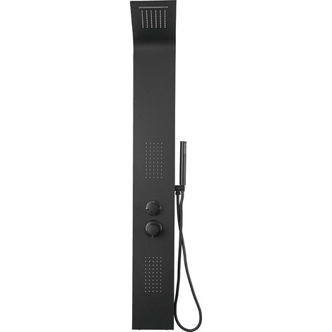 Colonna doccia pannello idromassaggio effetto cascata YH8125 RIO - Nero (1/5)