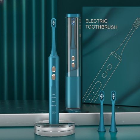 (1 article) Brosse à dents électrique pour adultes, stérilisateur UV à induction, rechargeable, entièrement automatique, brosse à dents étanche (1/5)